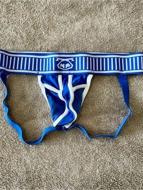 Nasty Pig Royal Blue & White Striped Athletic Jockstrap